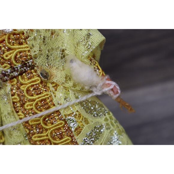 Vintage Arabian Princess Bride Tradition Dress Yellow Lace Dress Fashion Doll - Picture 5 of 13